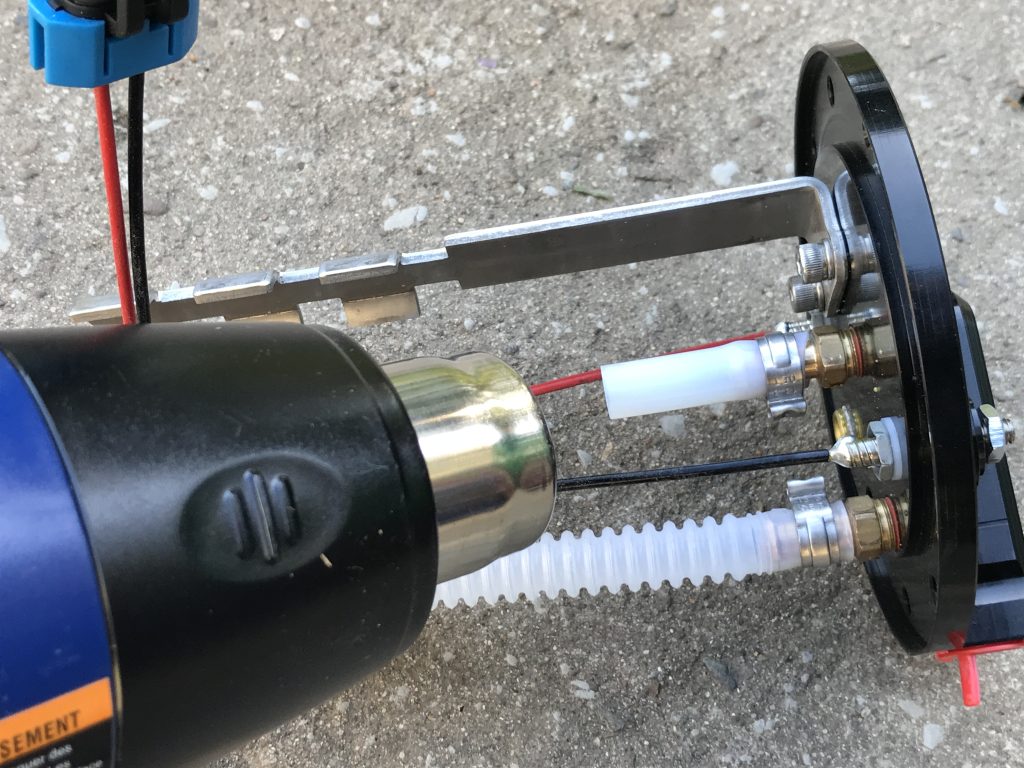 heat shrinking connections on an in tank fuel pump