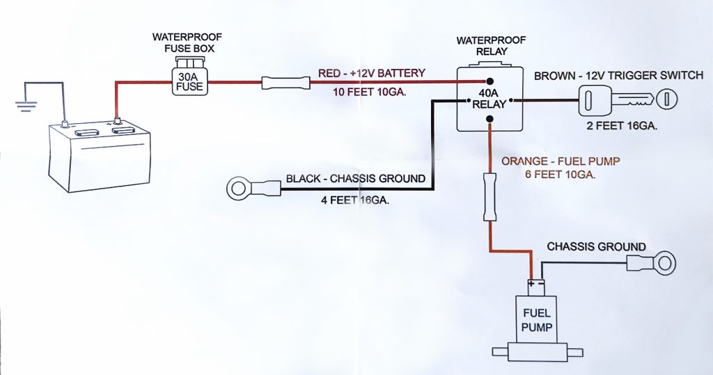 wiring schematic for electric in tank fuel pump conversion