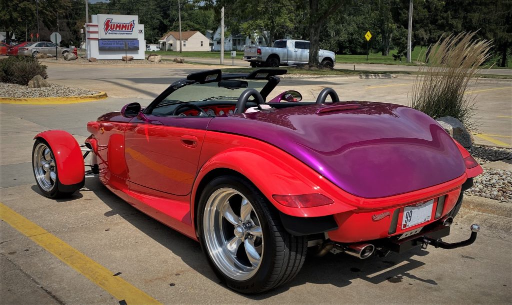 1999 Plymouth Prowler rear quarter shot at Summit Racing