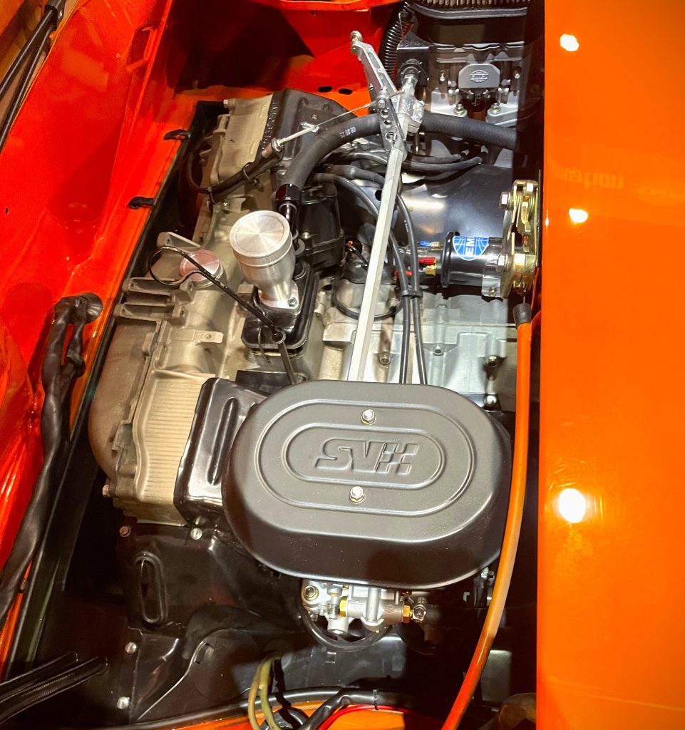 engine bay of a Porsche 914