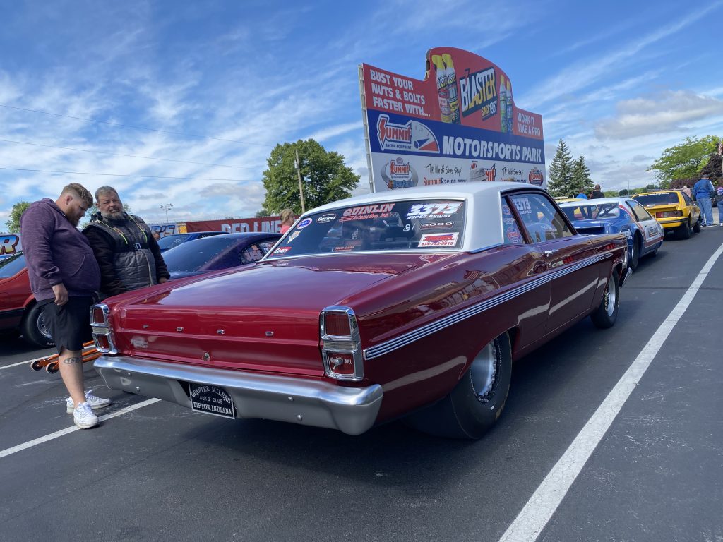 1967 Ford Fairlane drag car at norwalk staging lanes