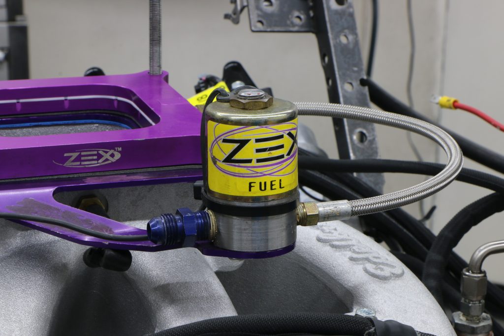 ZEX fuel pressure regulator installed inline