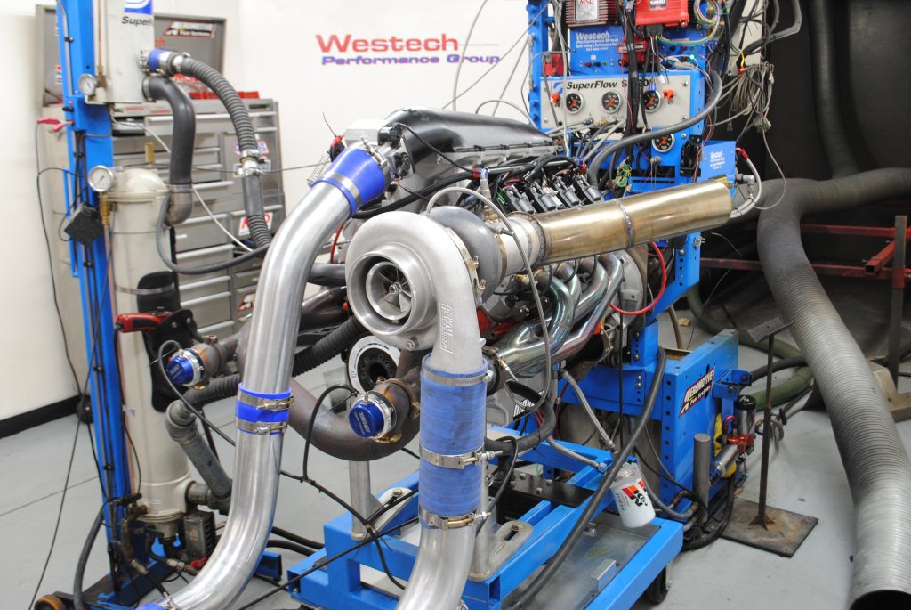 turbo and intercooled ls engine on dyno run