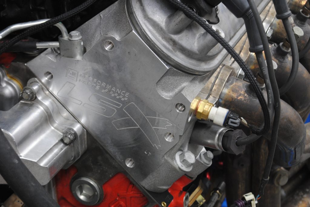 close up of lsx engraving on a cylinder head