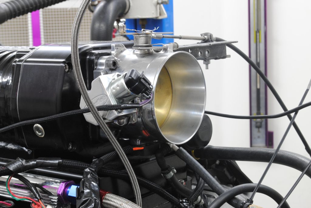 close up of a ls engine throttle body