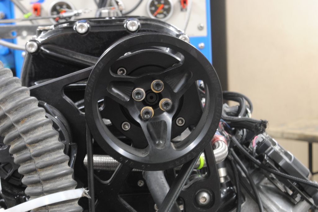 close up of supercharger pulley