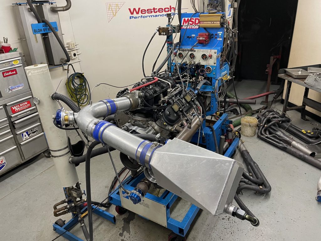 ls engine during a dyno test run