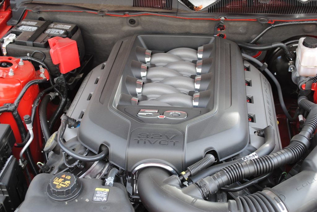 5.0L coyote V8 in a ford mustang
