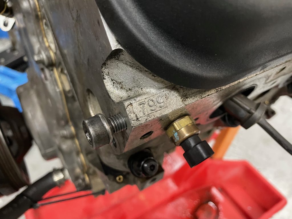 799 casting mark on a set of LS cylinder heads