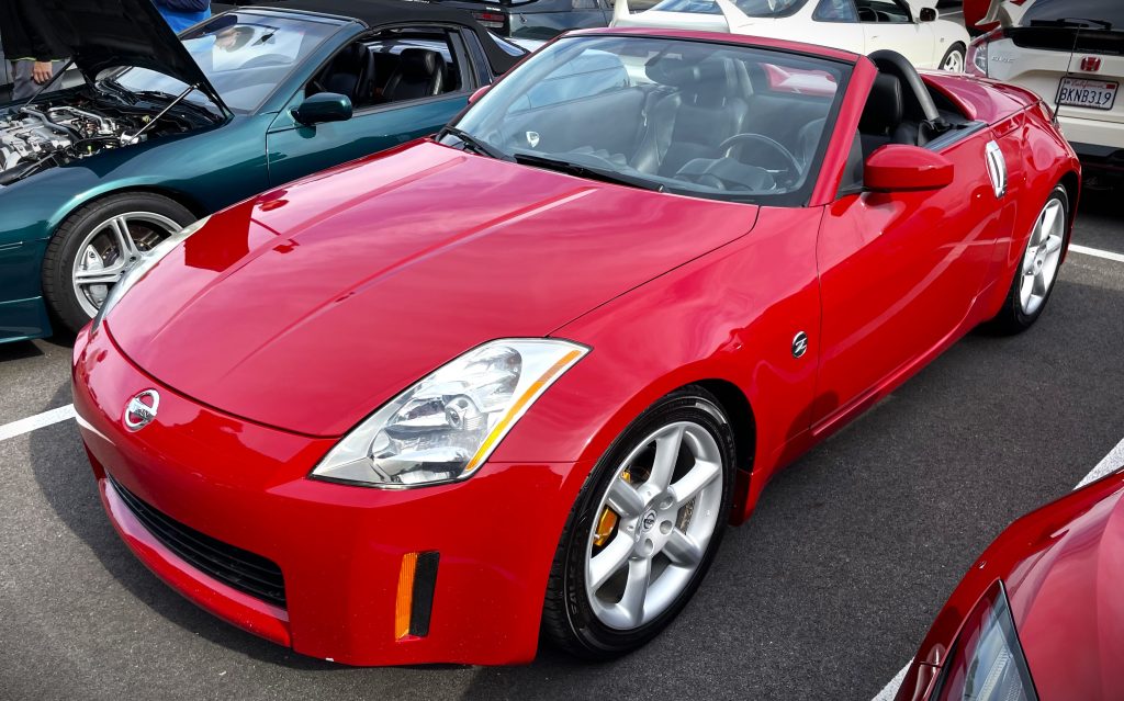 Red Nissan 350Z Convertible 