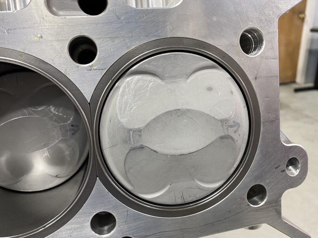 valve reliefs on a piston head