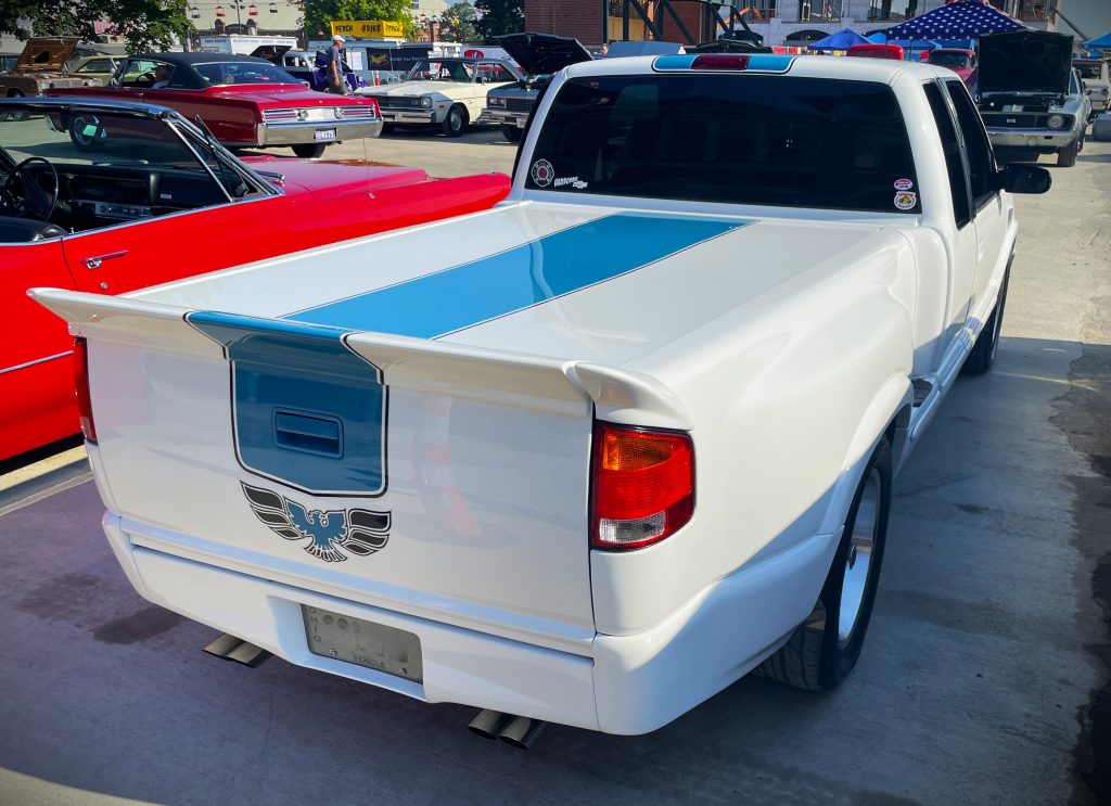 custom pontiac trans am pickup truck, rear bed