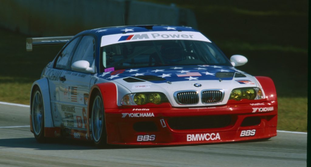 bmw m3 race car on track