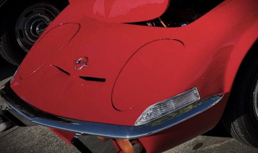 bumper and nose of an opel gt