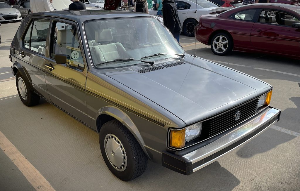 Vintage VW Gold Hatchback