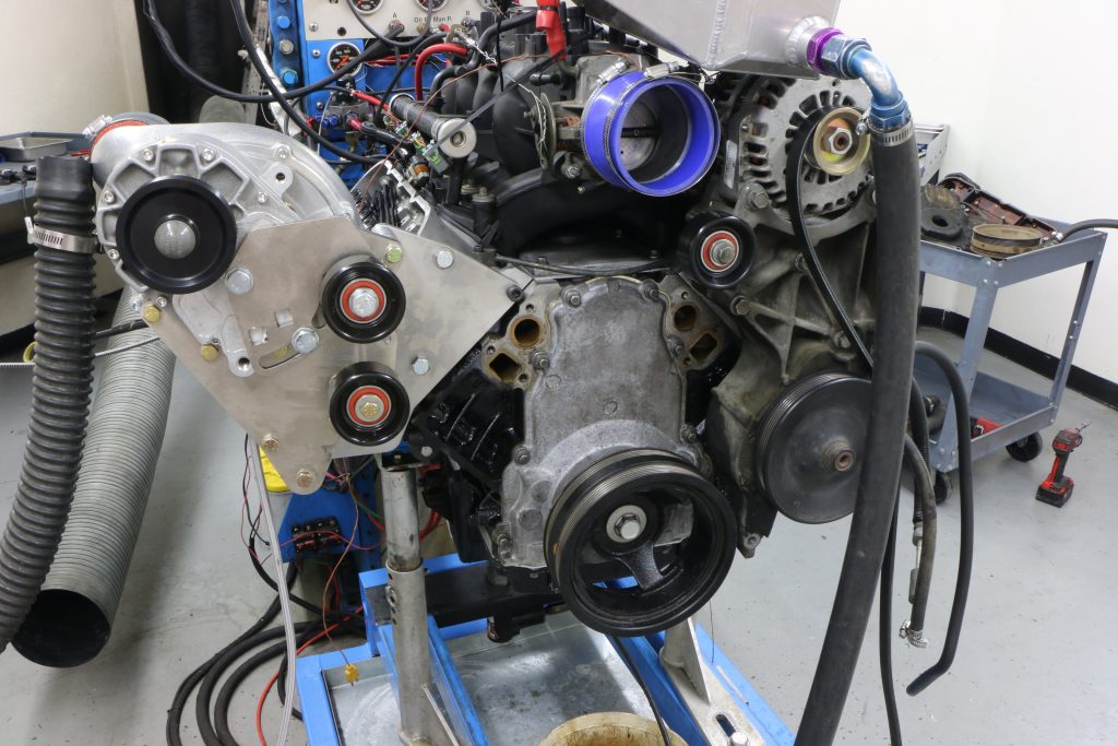 vortech supercharger installed on an LS engine