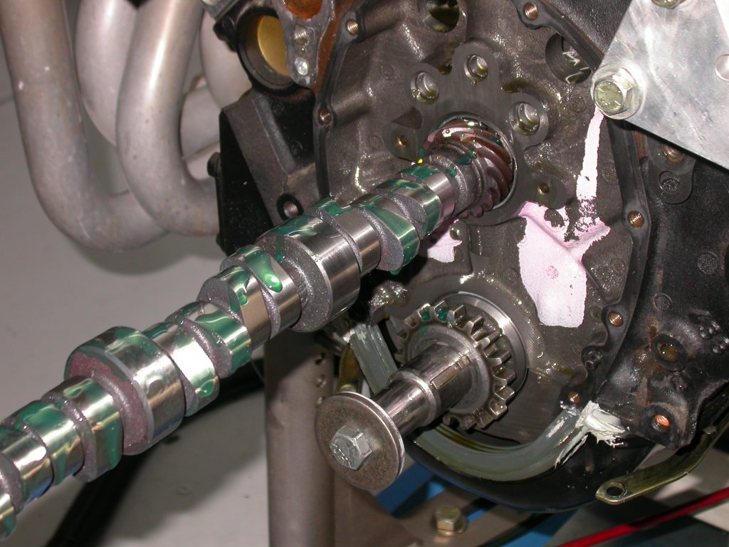 camshaft going into a small block chevy v8