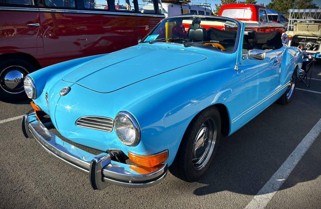 blue volkswagen karmann ghia