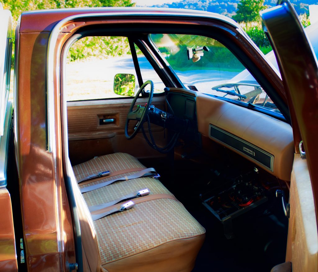 vintage truck interior