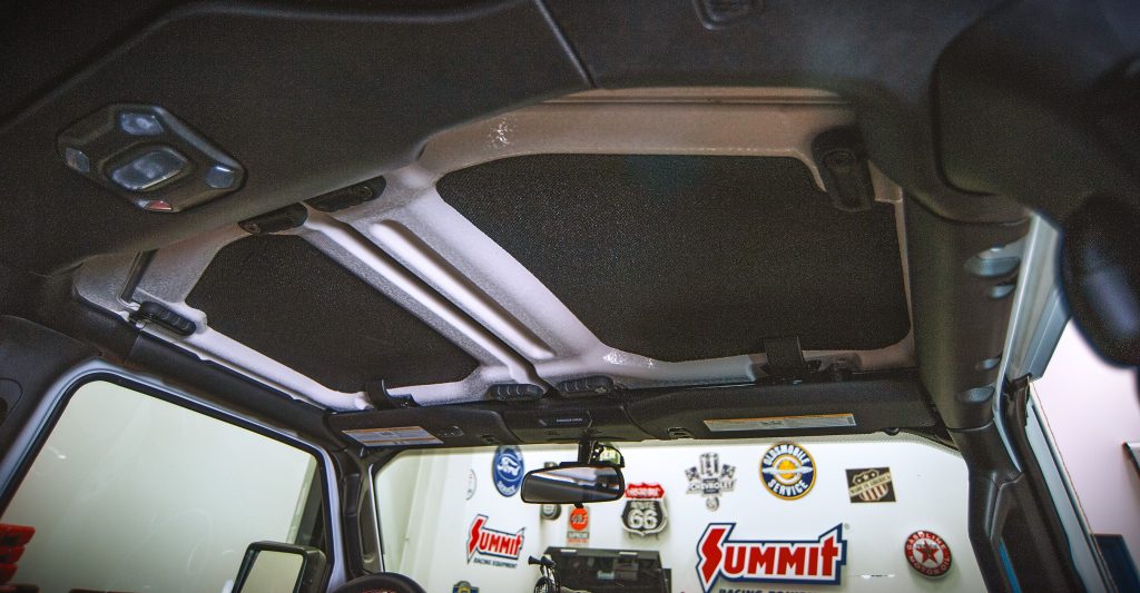 jeep wrangler hardtop with insulating panels installed