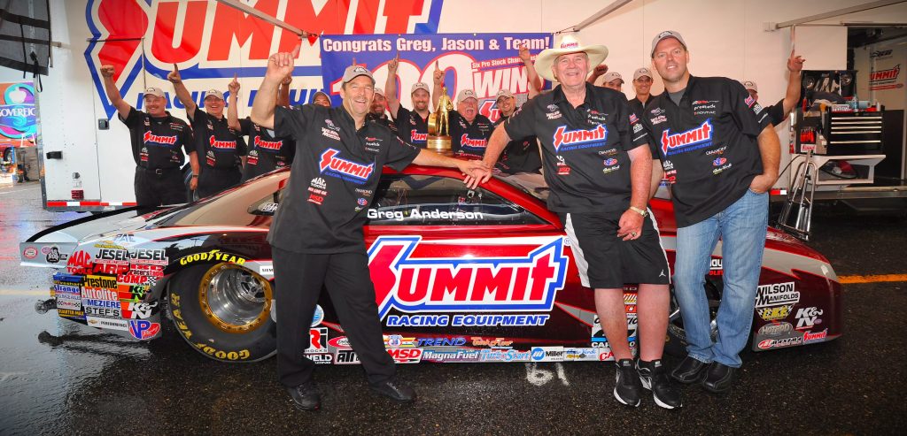 Ken Black, Greg Anderson & Jason Line in Winner's Circle