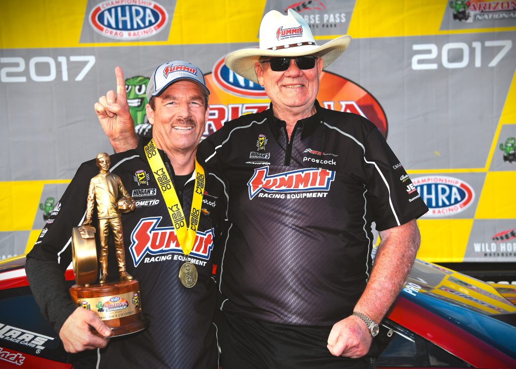 ken black with Greg anderson & wally trophy