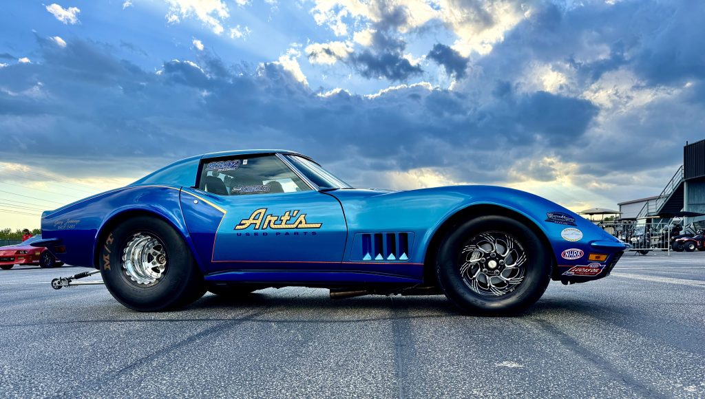 C3 Corvette stingray drag car at track