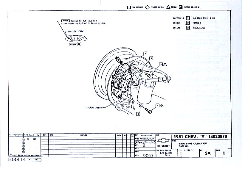 brake illustration from factory corvette service manual