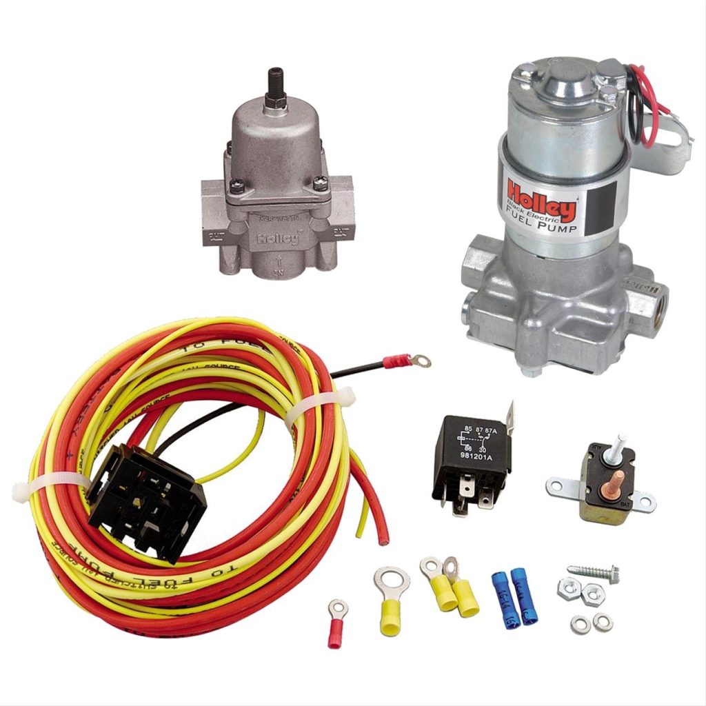 Summit Racing Fuel Pump and Regulator Pro Pack with Holley Black Electric Fuel Pump