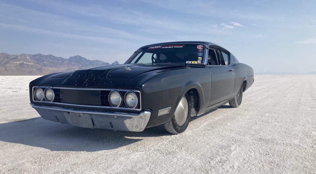 1969 Mercury Cyclone Spoiler II land speed racer, quarter shot