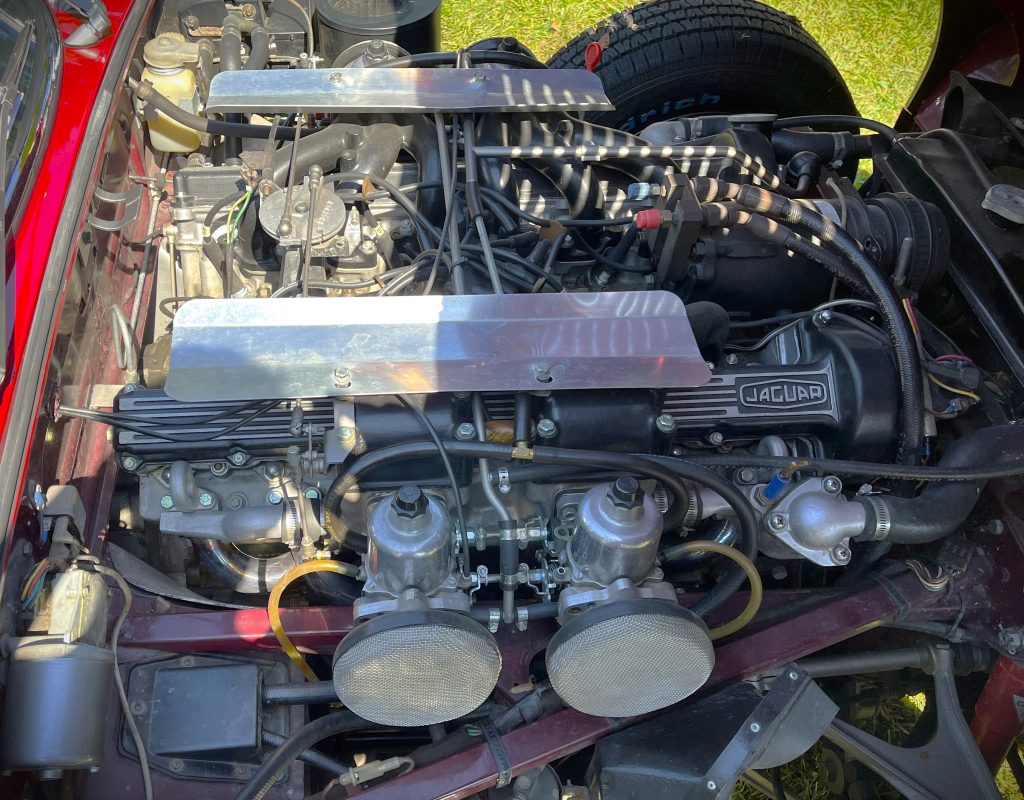 V12 engine in an E-Type Jaguar XKE