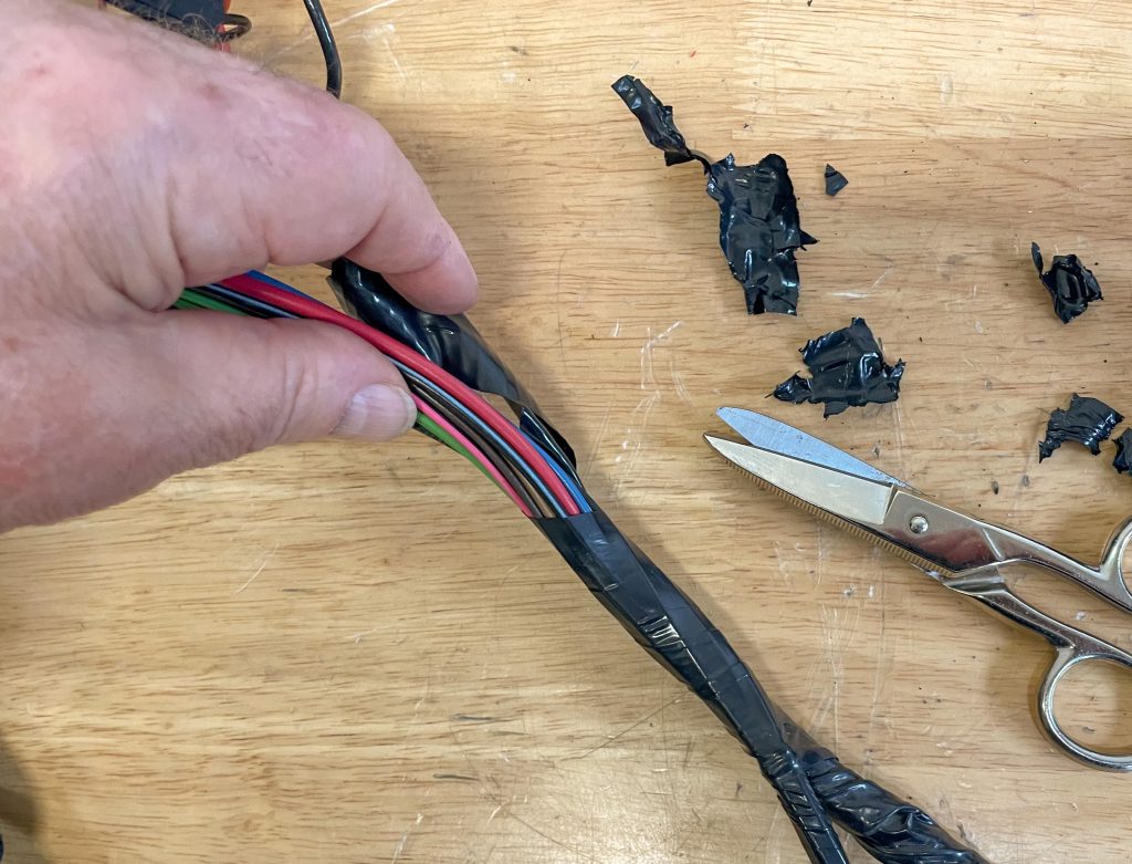 Unwrapping 1971 Corvette wiring harness