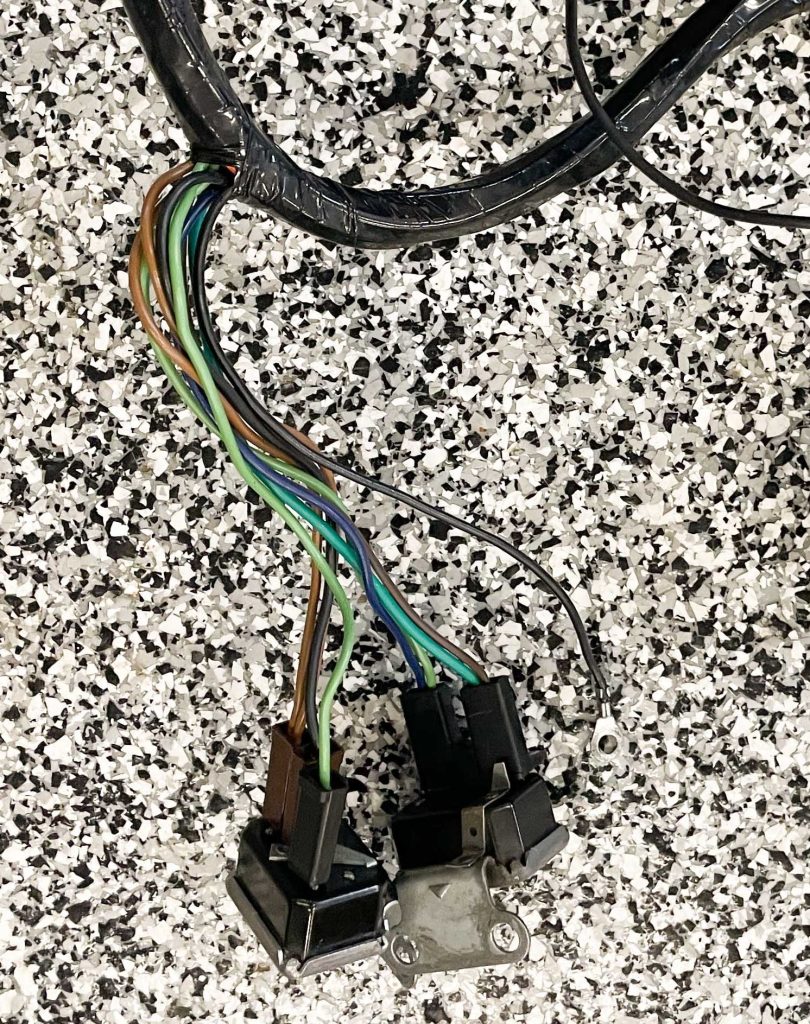 1971 Corvette transmission control spark system circuit connectors