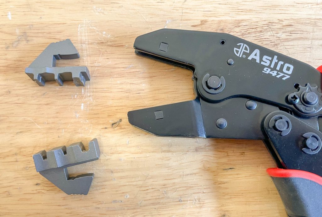 Astro Pneumatic Ratcheting Crimping Tool removable crimping jaws