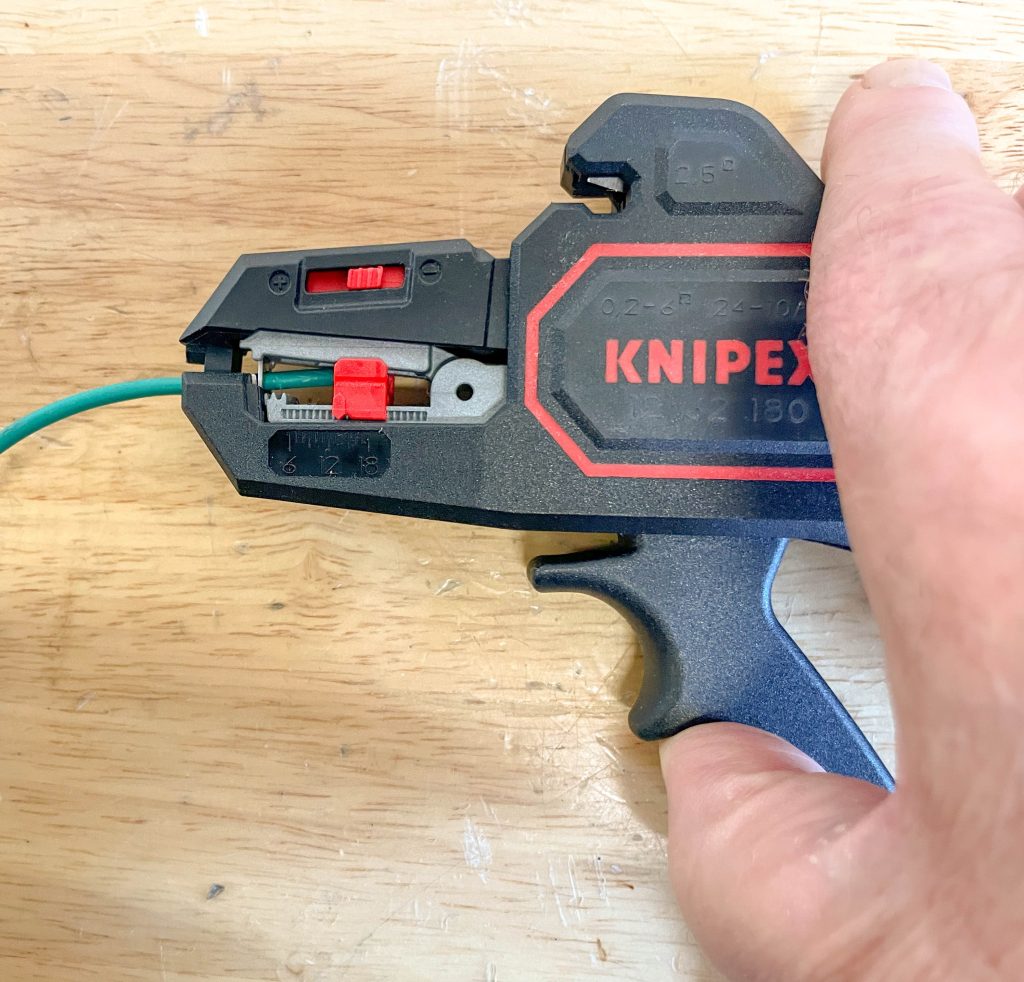 Feeding wire into Knipex Automatic Wire Strippers