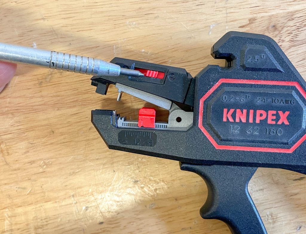Knipex Automatic Wire Strippers wire tension slider