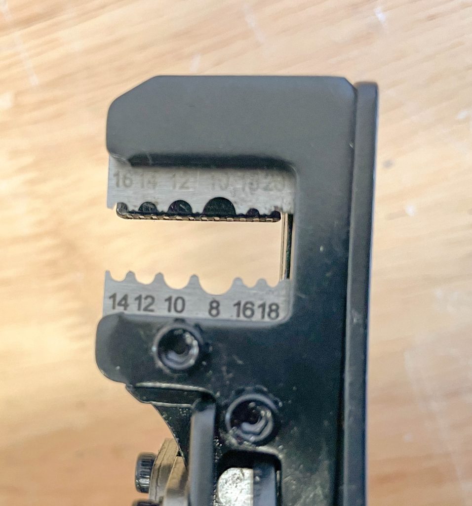 Klein Tools Katapult Wire Strippers wire gauge selector