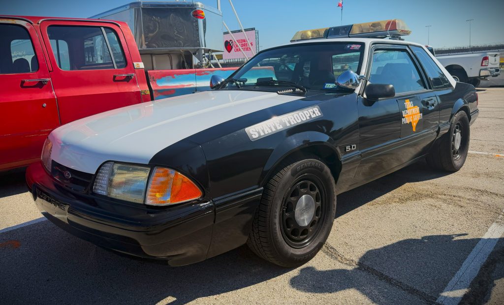 foxbody ford mustang retired texas highway patrol police car