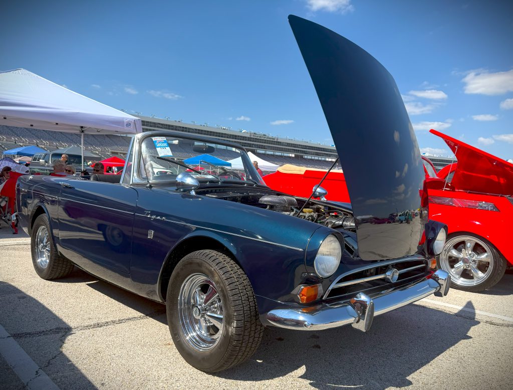 sunbeam tiger with hood open