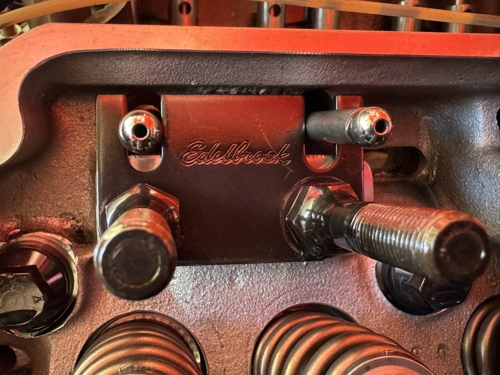 edelbrock pushrod guide plate installed