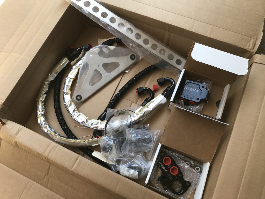 oil cooler kit contents in box