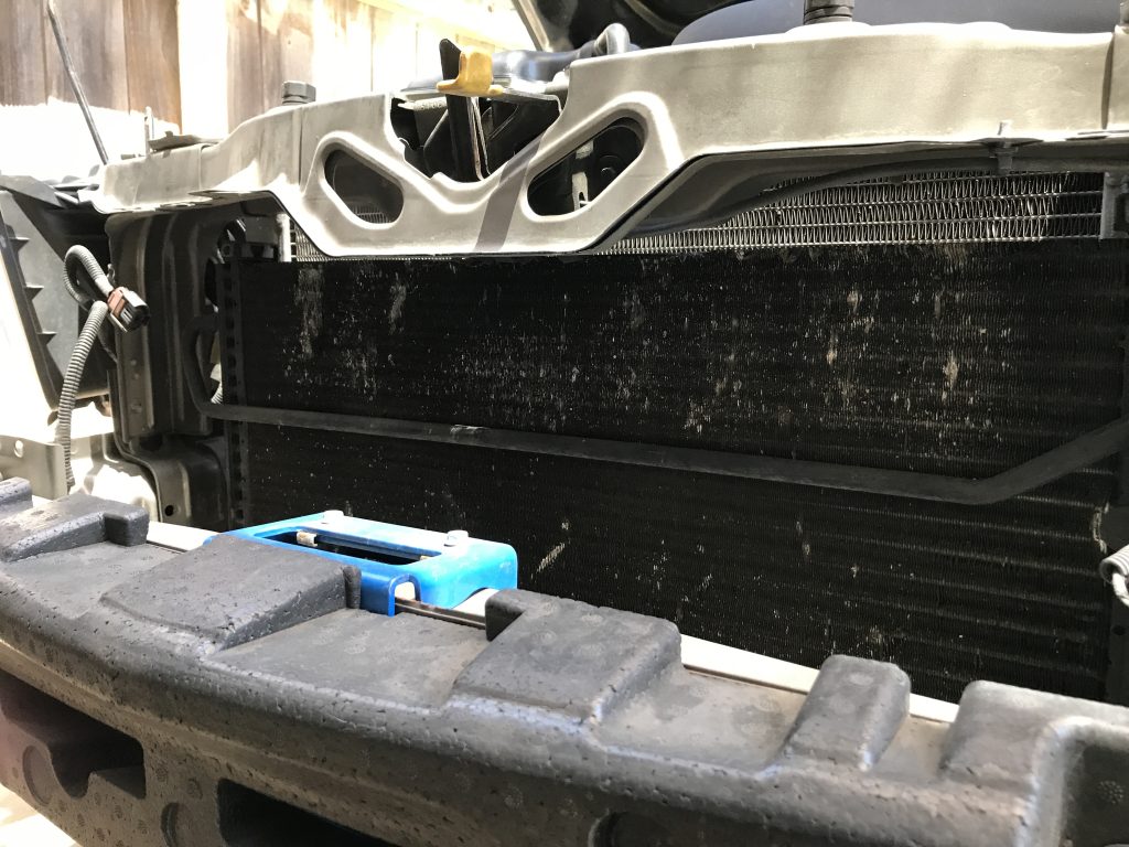 Mustang S197 radiator core support installed