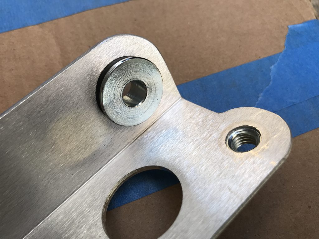 screw fittings on a bracket