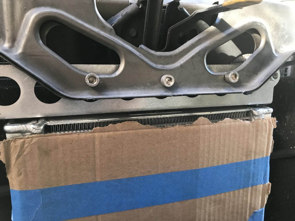 coil cooler bracket installed