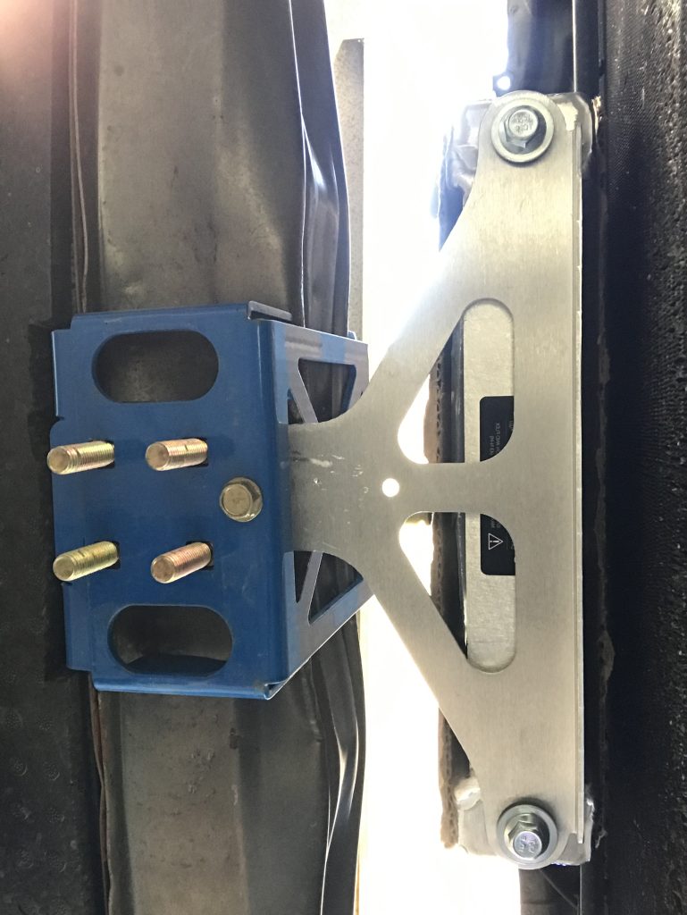 oil cooler mounting bracket, top view