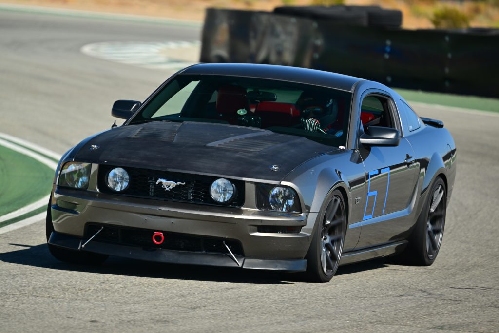 s197 ford mustang track car on road course