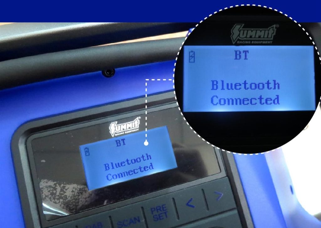 summit bluetooth speaker screen close up