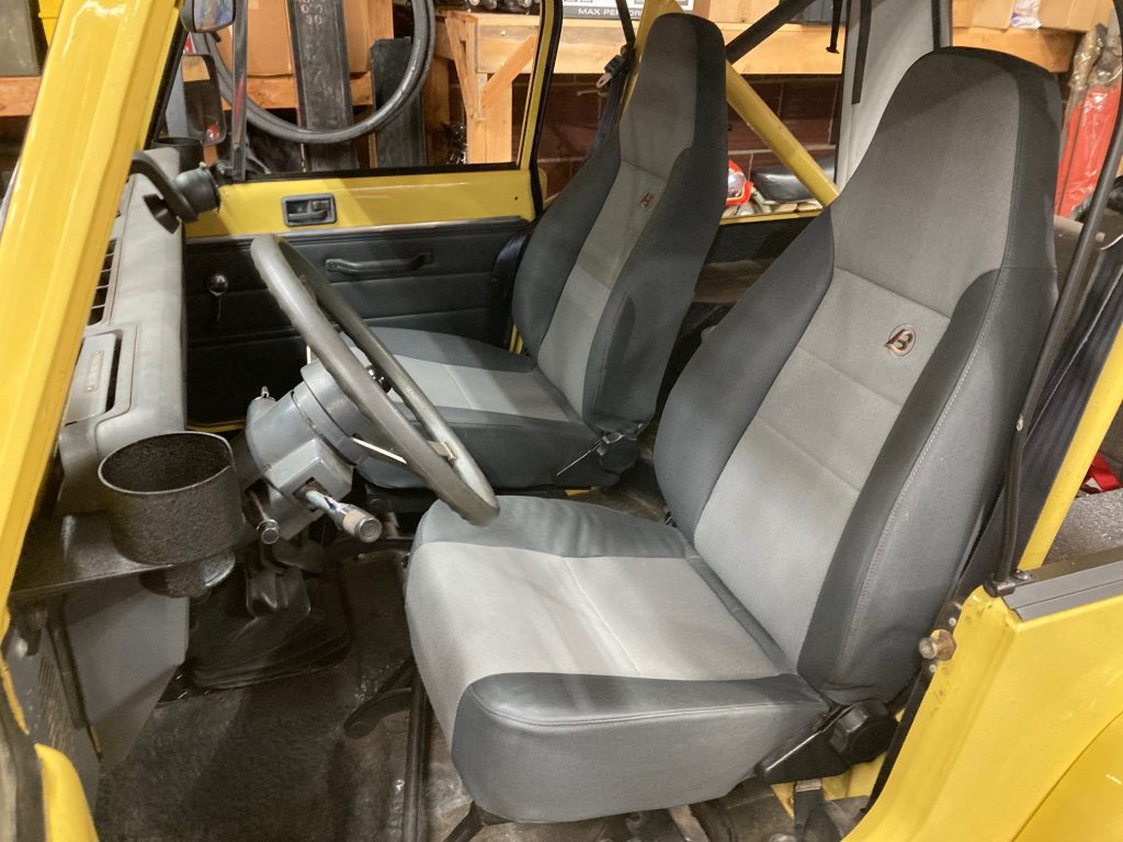 interior with bestop seats in a YJ Jeep Wrangler