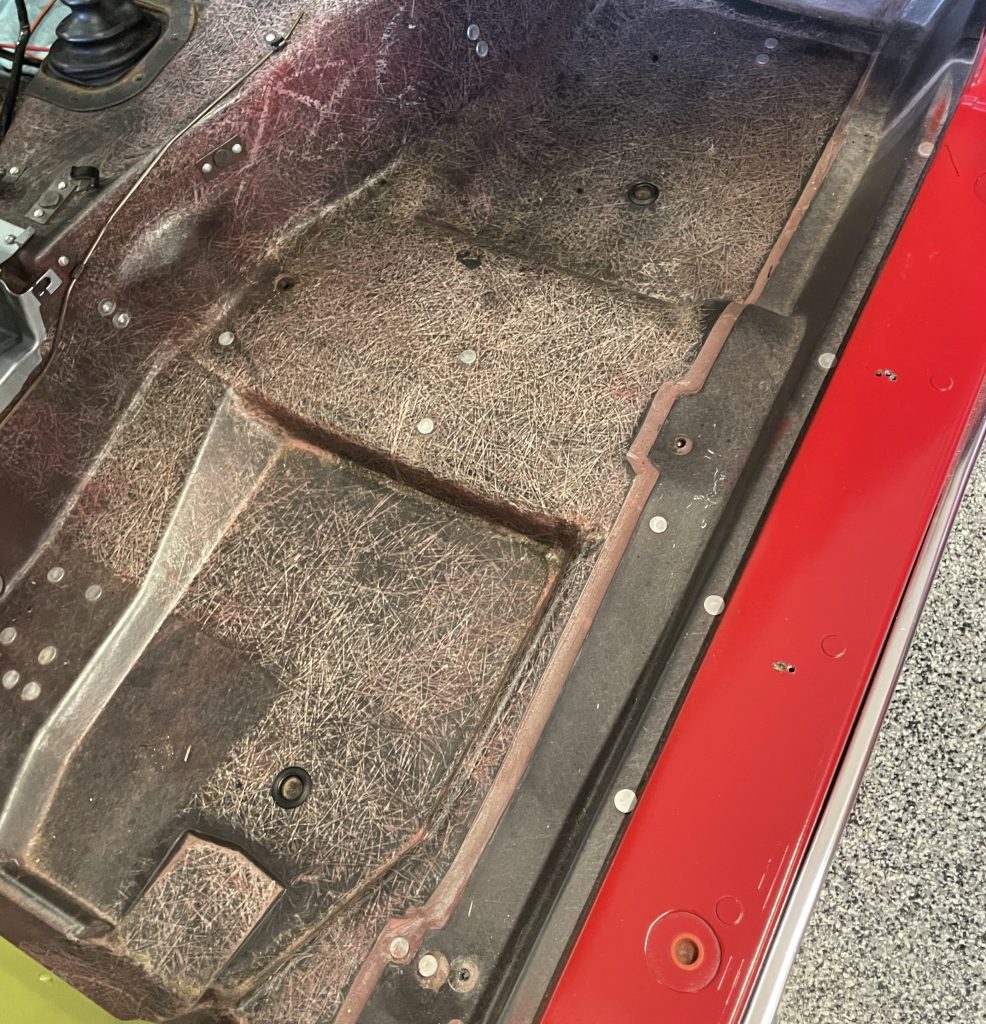 Bare floor of C3 Corvette