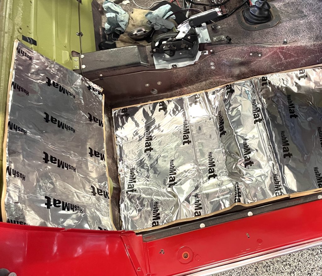 Fitting HushMat on C3 Corvette rear bulkhead